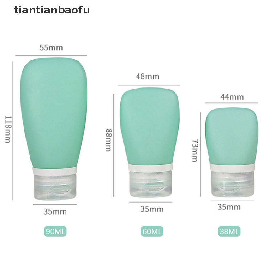 [tiantianbaofu] Dispenser Krim Shampoo Portable Travel Silicone Sub Bottling Sample Container Butik