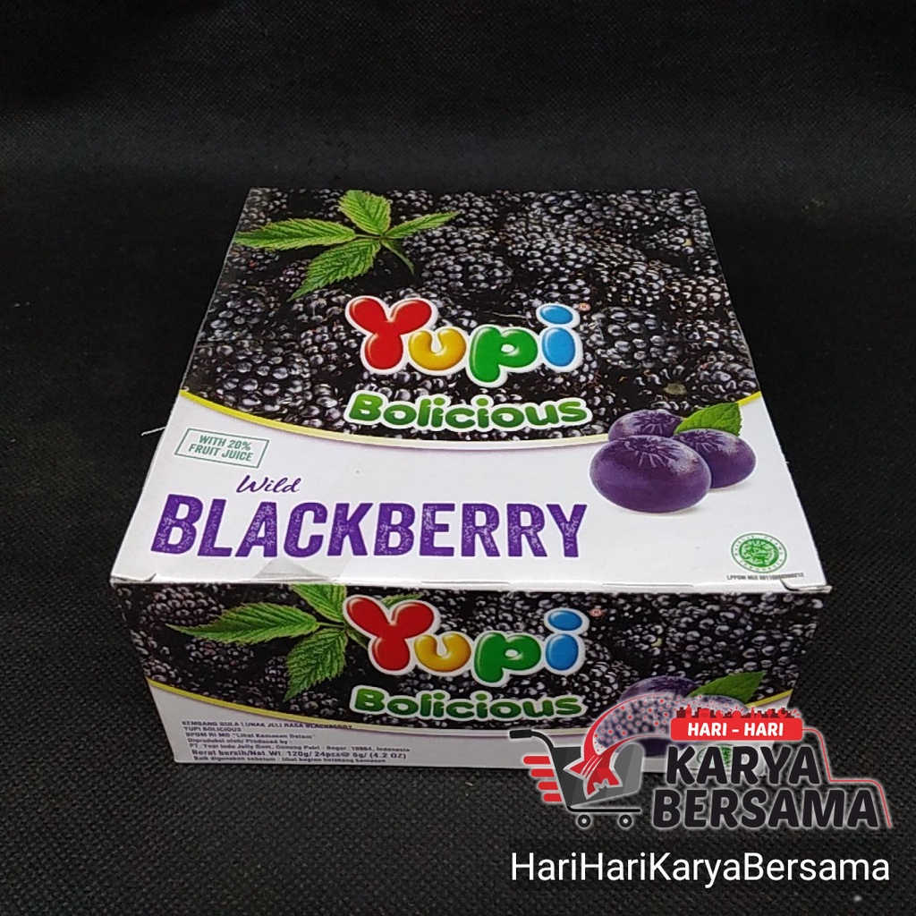 

PERMEN YUPI BOLICIOUS WILD BLACKBERRY BOX 24'S X 5GR