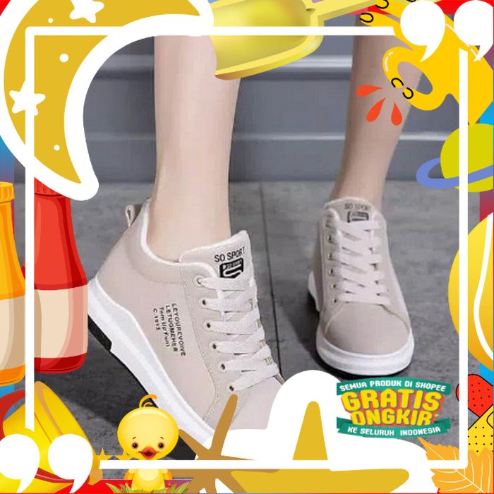 Sneakers Wanita / Sepatu Sneaker Wanita / Sepatu Olahraga Wanita / SEPATU SNEAKER SM SPORT/ hitam or