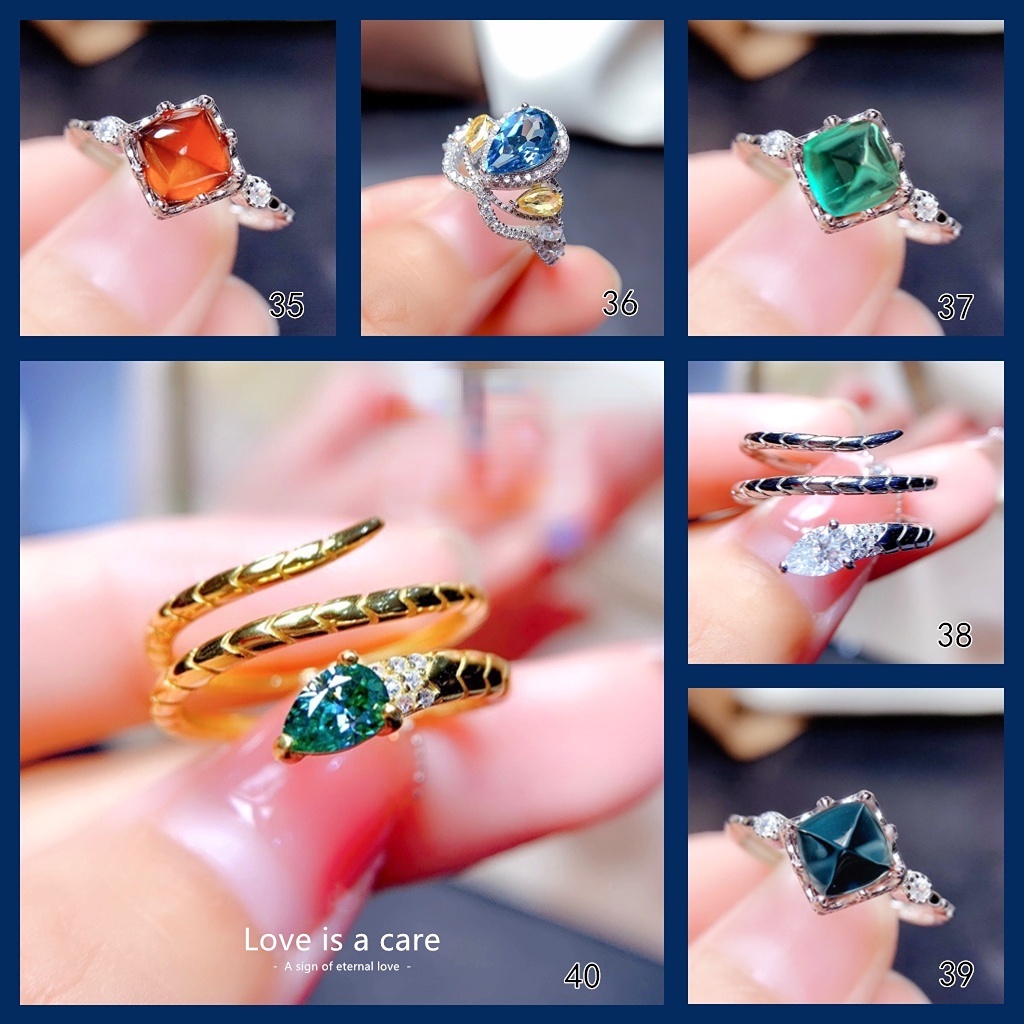 Goldkingdom Aksesoris Perhiasan Fashion Ready Stock Vintage Renda Baris Tunggal Bertatahkan Berlian Vintage Lace Cincin Kecil Segar Eropa Dan Amerika Yang Dapat Disesuaikan Cincin Perhiasan Cincin