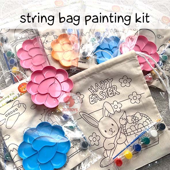 Zoetoys String Bag Painting Kit | Hampers Tas Serut Anak Edukasi