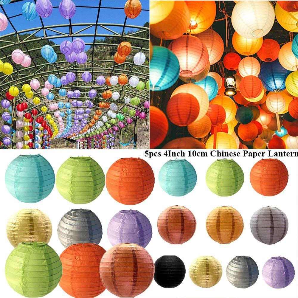 Suyo 5pcs Lampion Kertas Cina 4Inch 10cm DIY Baby Shower Hadiah Kerajinan Bola Sarang Lebah