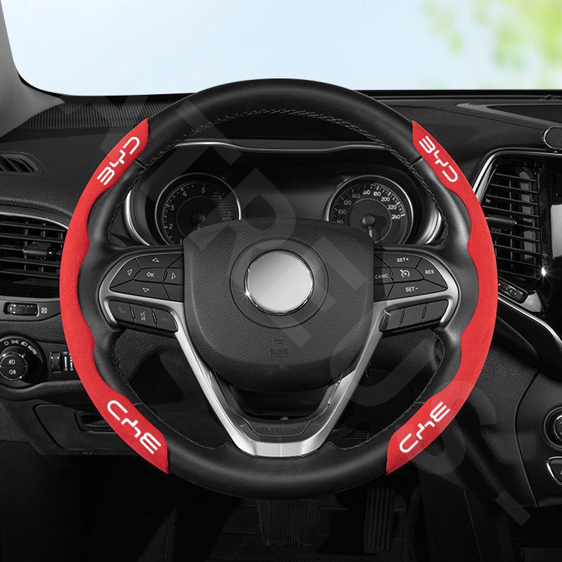 Byd Atto 3cover Pelindung Setir Mobil Balap Suede Steering Wheel Cover Anti Slip Serap Keringat Untuk Atto3 yuan plus