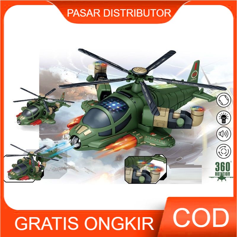 Mainan Anak PESAWAT FIGO HTER Pesawat BO Pesawat Lampu Diecast Militer