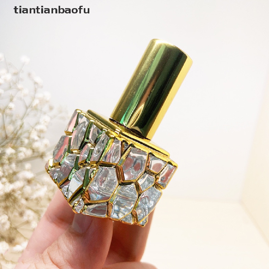 [tiantianbaofu]  Bottle Glass 10ml  Bottles Gold Sample Empty Containers  Boutique