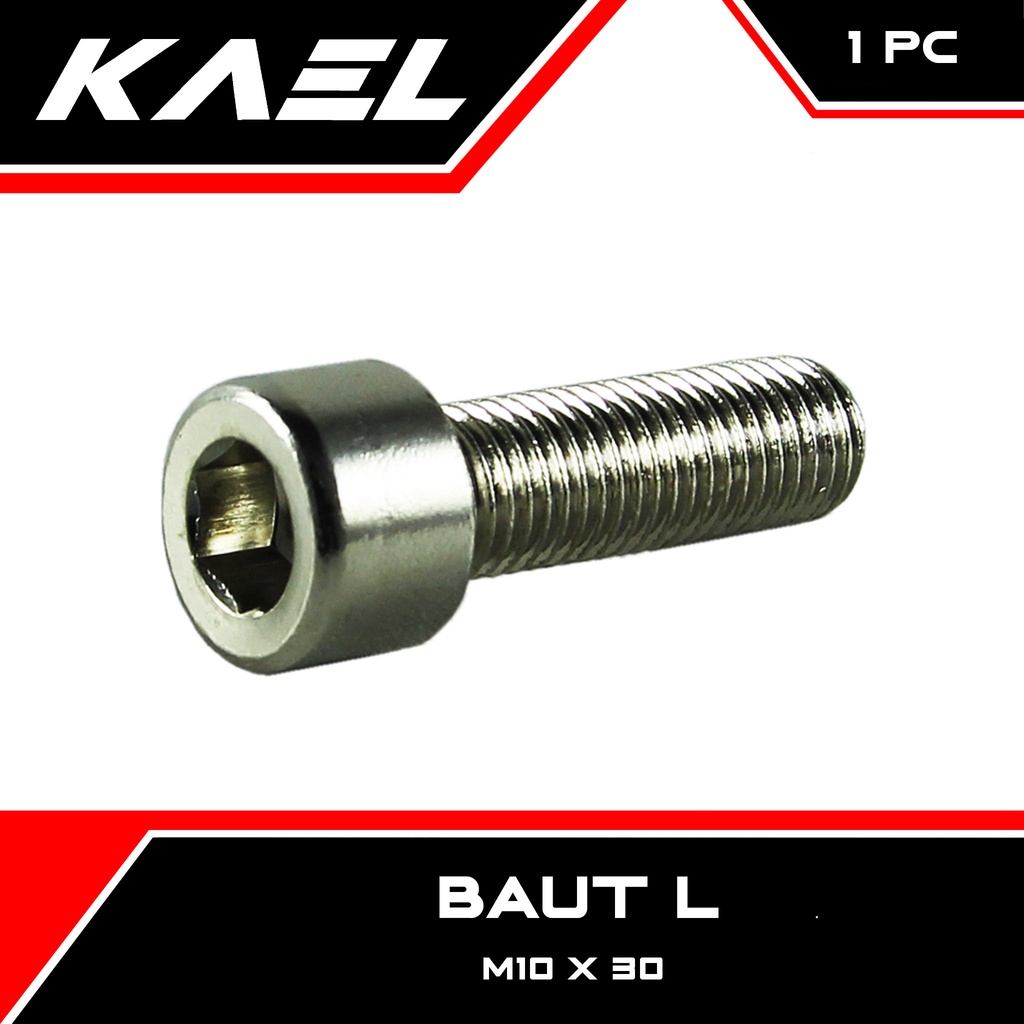 Baut L M10X30 Kunci 8 Pitch 1.25 L8 K 8 10 x 30 Baud Bolt