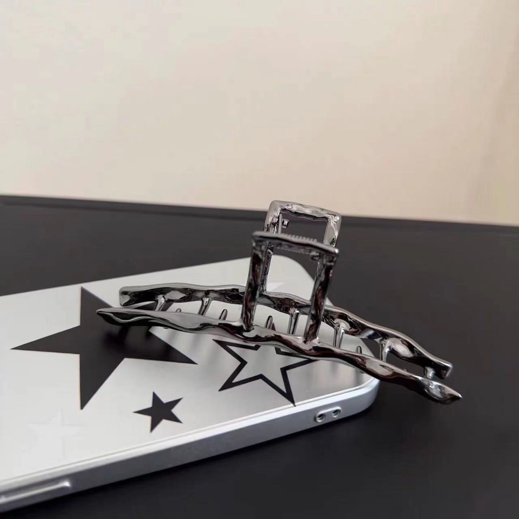 Klip Penggenggam Logam Klip Rambut Plat Kepala Belakang Perempuan Besar2023Klip Hiu Rasa Desain niche Baru