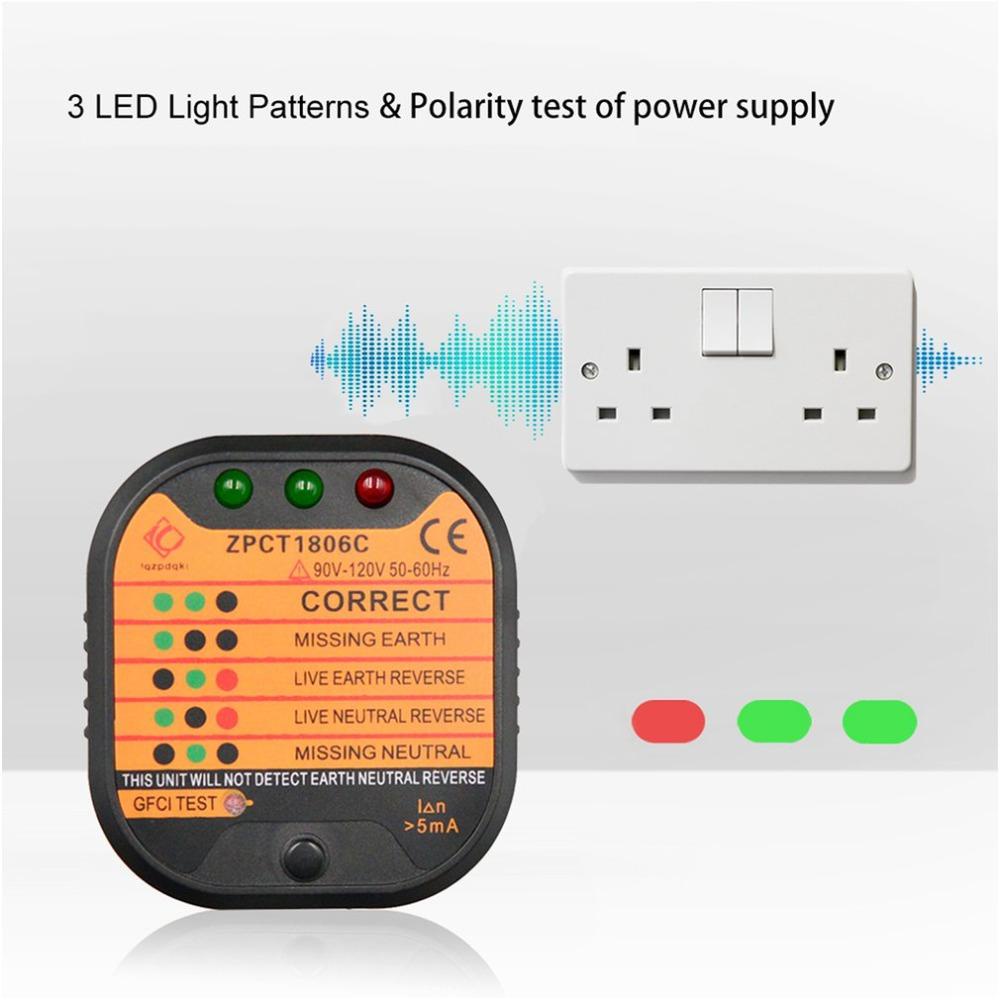 Lanfy Socket Tester Profesional 220-250V Outlet Checker Switch Electroscope Circuit EU Plug Soket Detektor