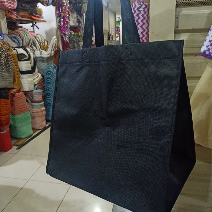 

⭐BISA COD⭐ tas spunbond buat nasi kotak 30 warna hitam isi 12 pcs terlaris dan te