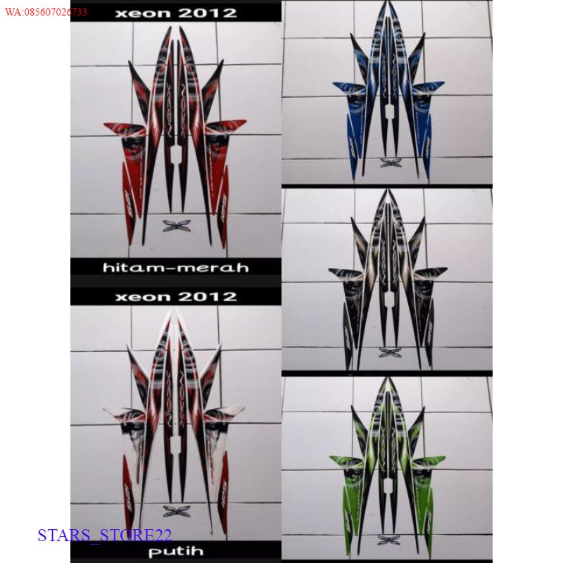 (ORI) Stiker Striping Lis Les Bodi Motor Yamaha Xeon Karbu 2011 2012 KUALITAS ORIGINAL PABRIK