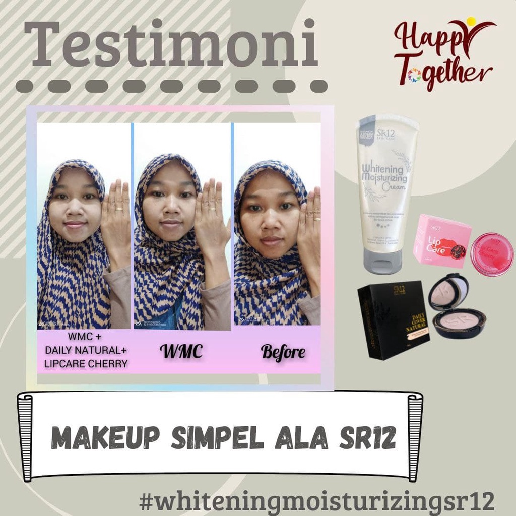 WHITENING MOISTURIZING CREAM SR12 / INSTANT WHITENING BODY LOTION &amp; FACE BPOM / PELEMBAB &amp; PENCERAH KULIT WITH SPF 20