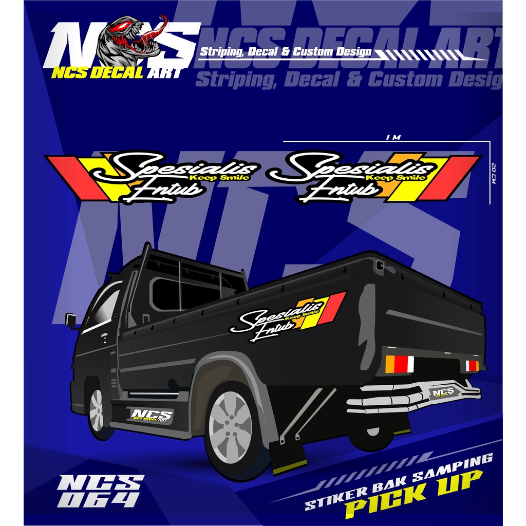 Stiker Bak Samping Pick Up L300 Stiker Vinyl Custom Cuting SPESIALIS ENTUB Stiker Variasi All Pick U