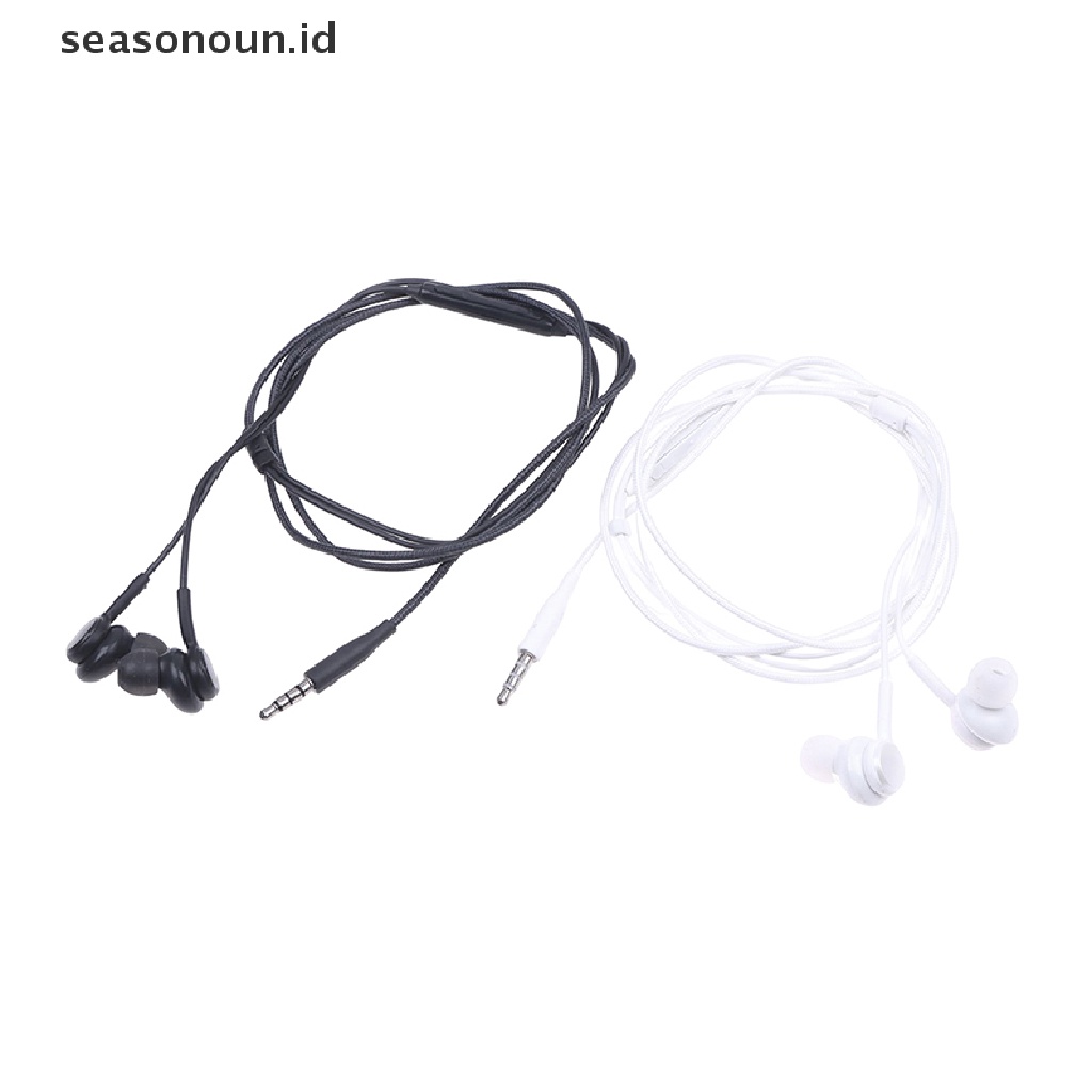 Seasonoun Wired Earbuds Headphone In-Ear Handsfree Earphone w/Mic Untuk Samsung S8/S8plus.