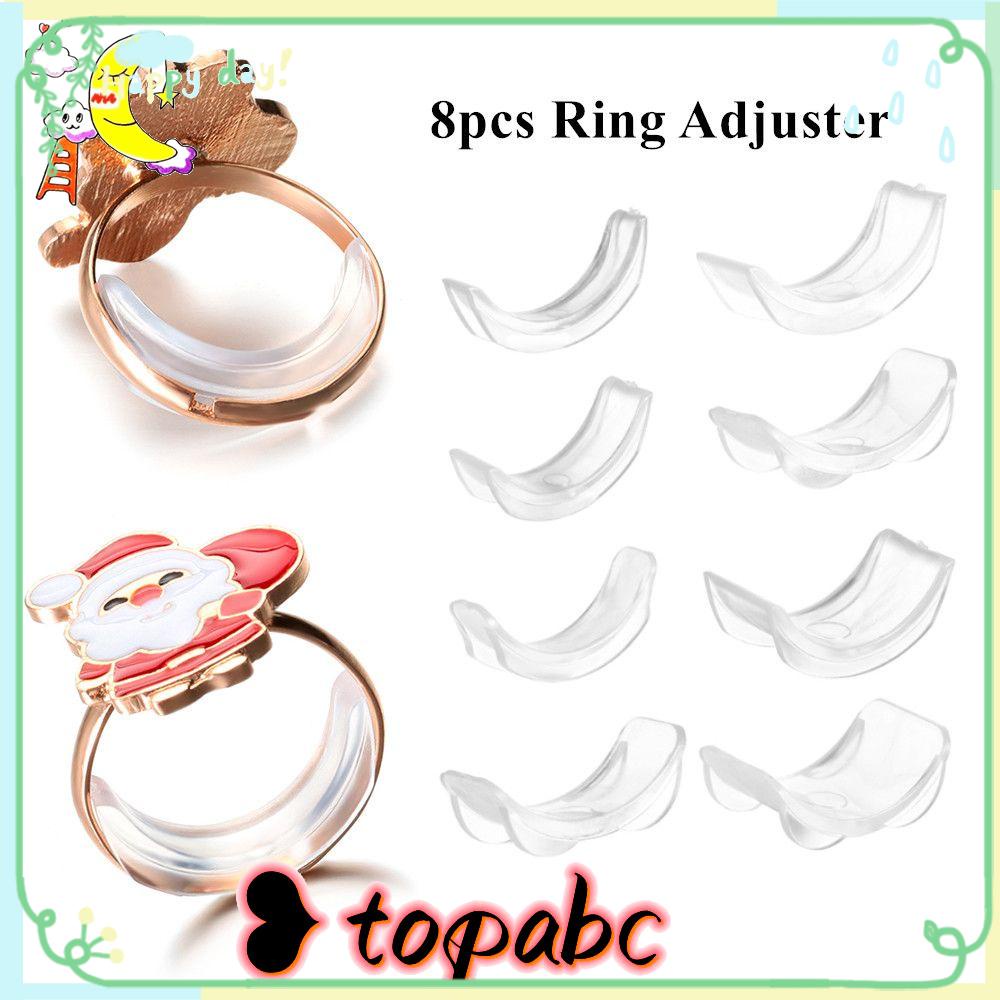 Top 8pcs Ring Adjuster Pelindung Cincin Cincin Invisible Regulator Ring Transparan Adjuster Ring Adjustment Pad