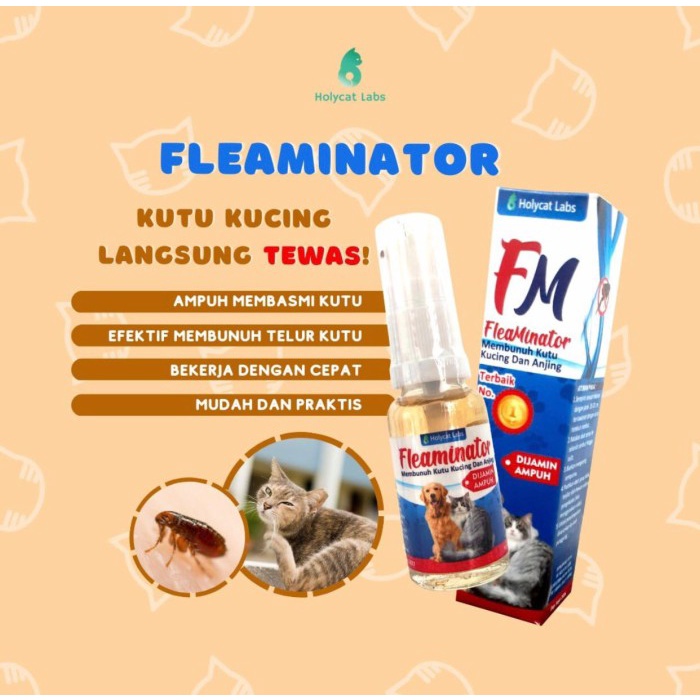 Fleaminator Obat Kutu Kucing dan Anjing Spray 20ml