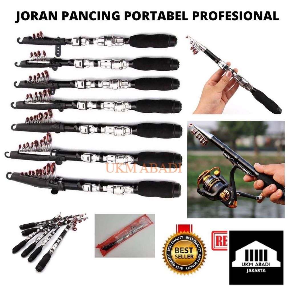 Joran Pancing Mini Portable Fishing Antena Tescopic Profesional ZH 25