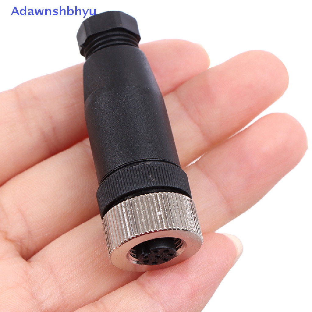 Konektor Sensor Anti Air Adhyu M12 Colokan Male &amp; Female 8pin Wire Connector ID