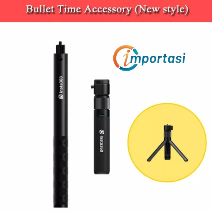 Handle Bullet Time Tripod Insta360 X3 One X2 X1 RS Invisible stick - Handle + Stick