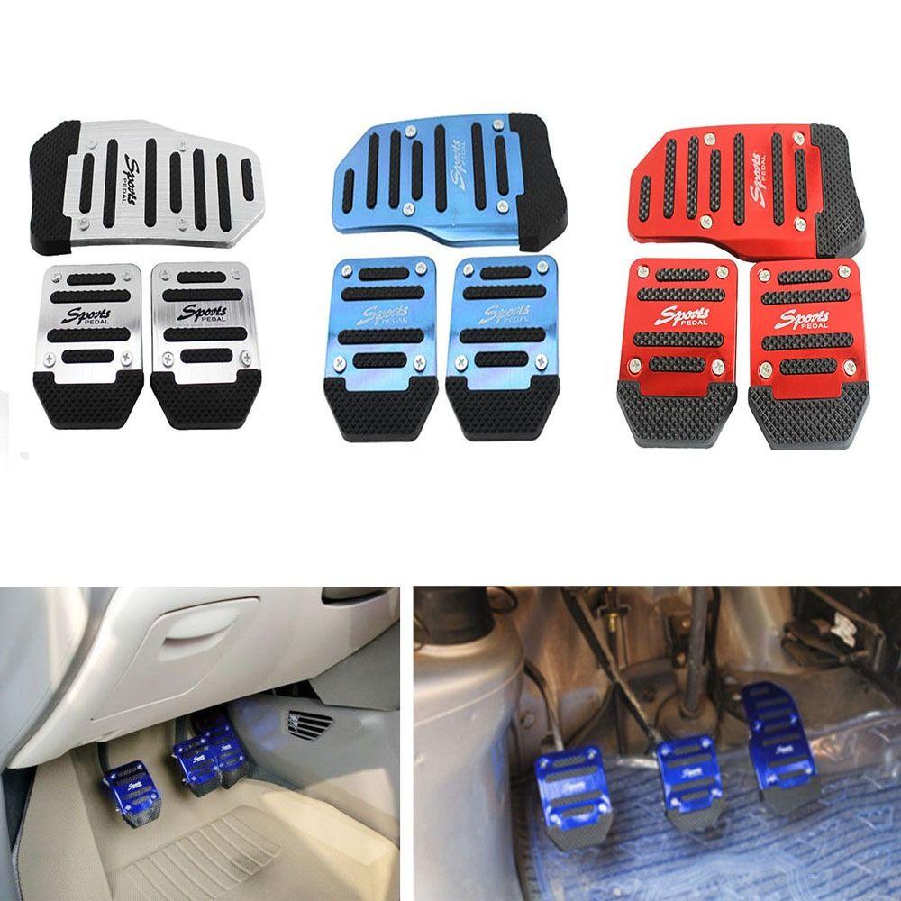 Populer 3pcs/set Pedal Mobil Auto Parts Manual gear Accelerator Pedal Foot Pad Cover