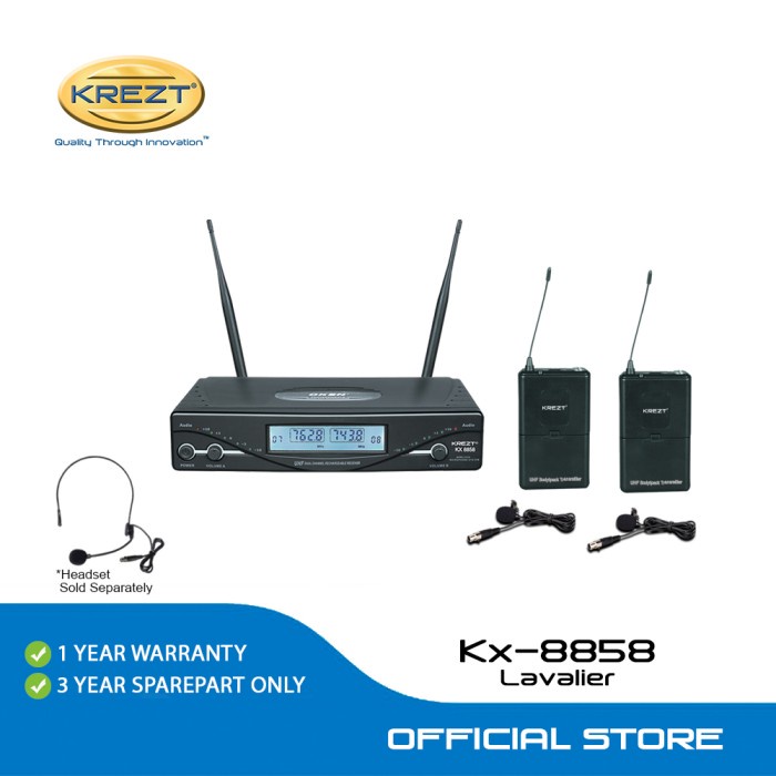 PROFESSIONAL WIRELESS MICROPHONE KREZT KX 8858 - Handheld