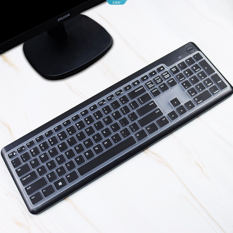 Dell Cover Keyboard Desktop Silikon Anti Air Dan Debu Cocok Untuk Keyboard Wk17Inci WK117 WK118 [ZK]