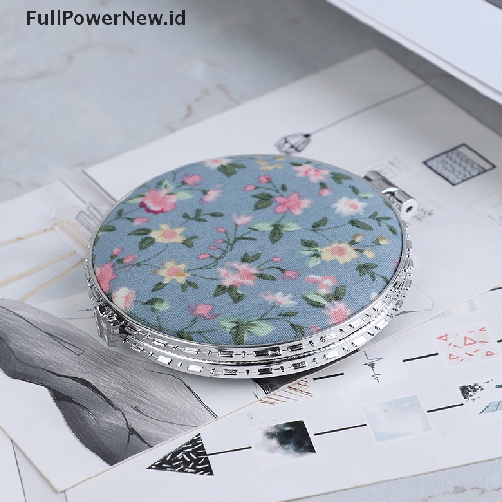 Power 1pc Cermin Bunga Saku Mini Portable Dua Sisi Lipat Make Up Wanita Vintage ID