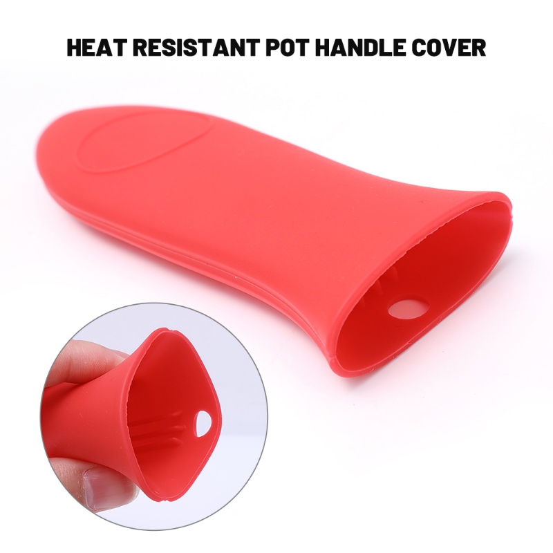 1pc Pegangan Panci Panci Silikon Non-slip Holder/Pegangan Pegangan Peralatan Masak Tahan Panas Cover Gadget Dapur