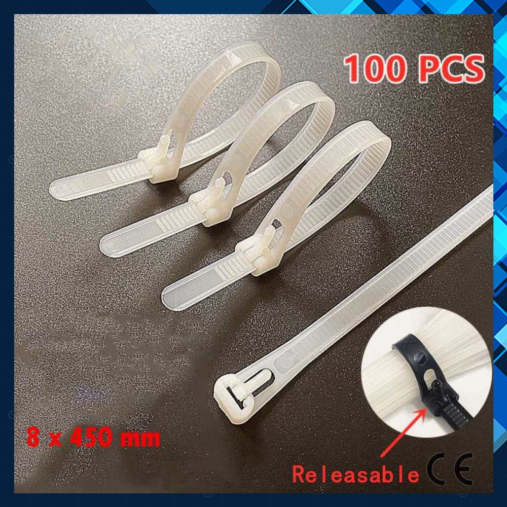 

Kabel Ties Cable Organizer Reusable 8 x 450 mm 100 PCS -ST045