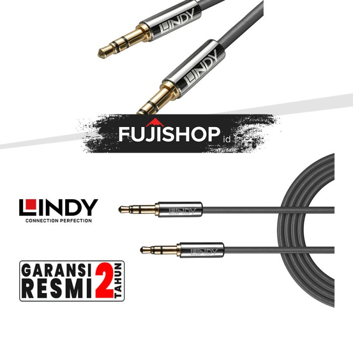 Lindy Audio Stereo Cable 3.5mm Male to Male 1M Cromo - Lindy 35321