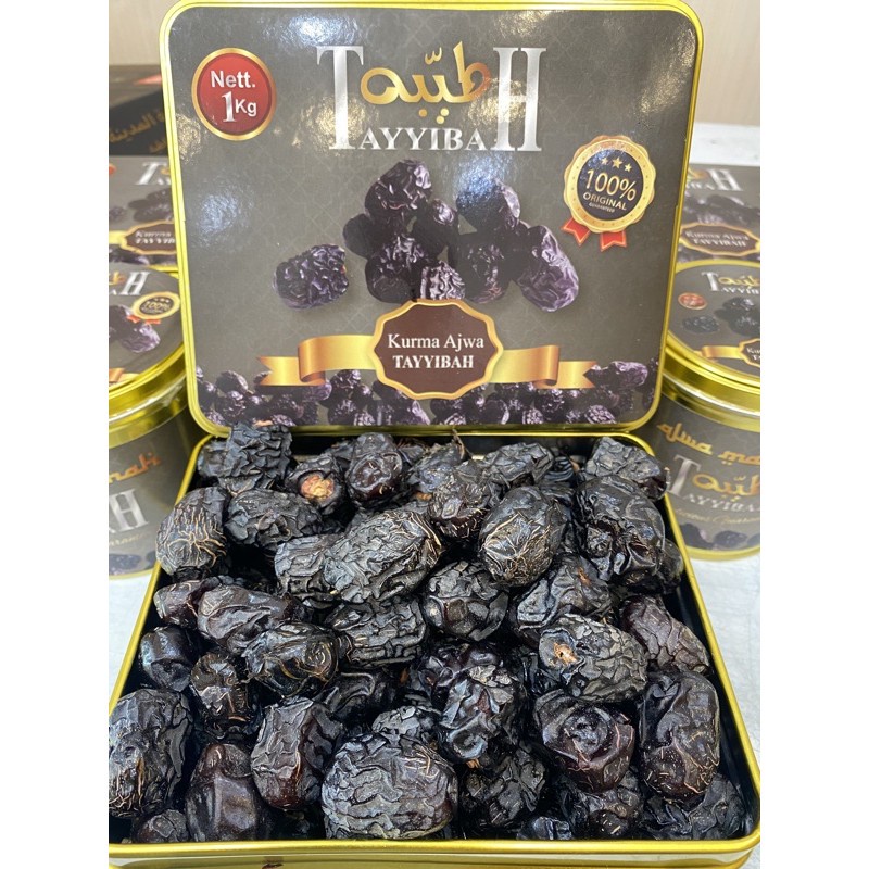 

Kurma AJWA MADINAH 1KG KALENG EKSKLUSIF Grade Premium