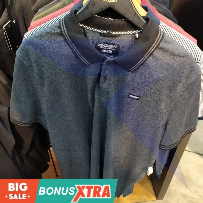 Kaos Polo EIGER1989 X Strike Shirt Black Hitam 91000 5618 Original Cowok  KEREN AWET