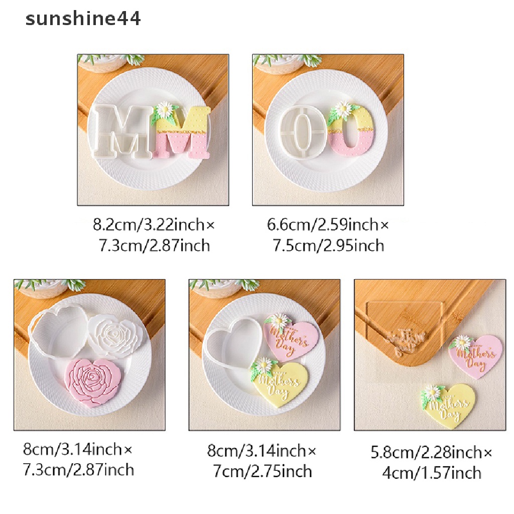 Sunshine Mom Cetakan Kue Huruf Ulang Tahun Fondant Cetakan Cookie Biscuit Stamp Mold ID