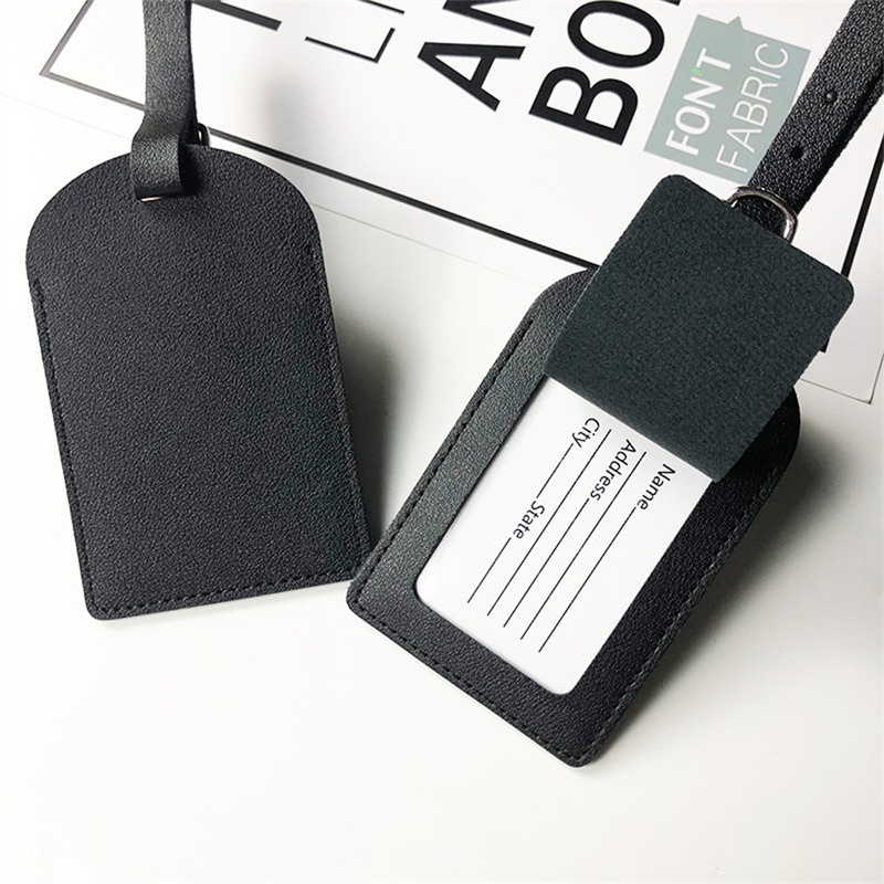 Boarding Pass Kulit PU Tebal Flap Horizontal Dan Vertikal Dengan Gesper Tas Hardware Luggage Pass Boarding Pass