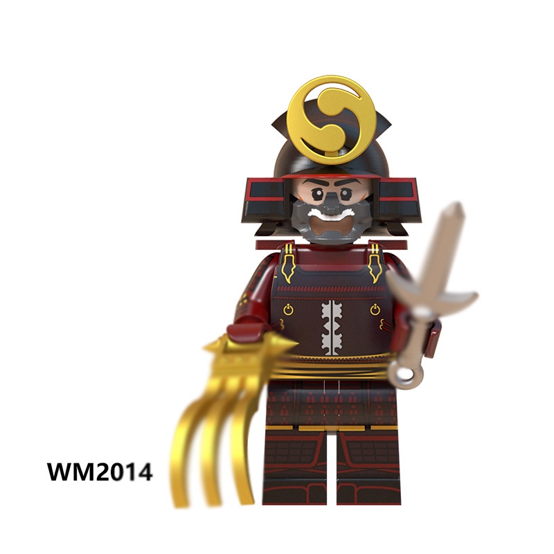 Ninja Mini Figure Tentara Medieval Samurai Jepang Samurai Oriental Mini Figure Puzzle Rakitan Blok Bangunan Mainan Hadiah Ulang Tahun