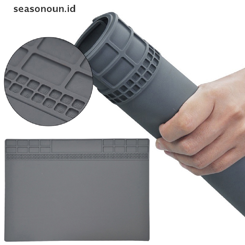 Seasonoun Electronic Repair Mat Heat Insulation Repair Pad Solder Alas Stasiun Kerja Plat Pemeliharaan.