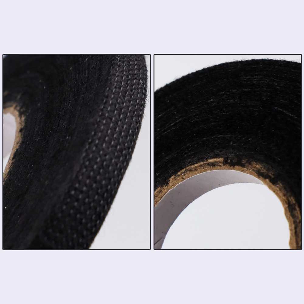 (BISA COD) FTIHSHP Bisturizer Lakban Kain Pembungkus Kabel Tape Heat-resistant 9mm 15M - TF12