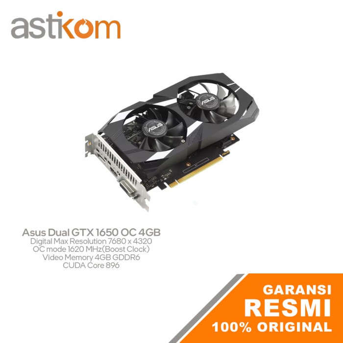 VGA Asus Dual Geforce GTX 1650 OC 4GB GDDR6 P-V2