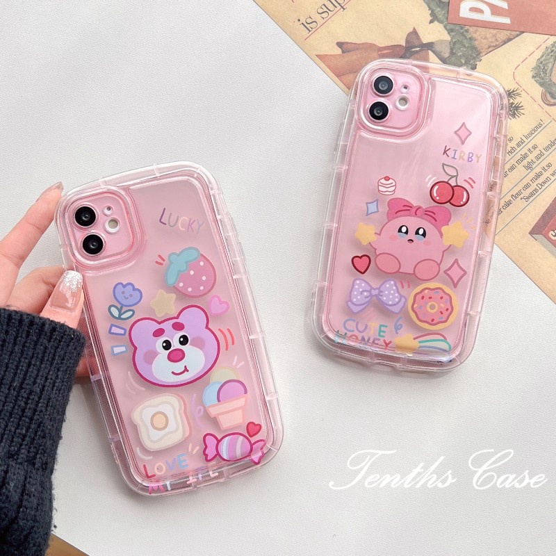 Samsung A14 A54 A34 A04 A04s A13 A23 A53 A03 A03s A02s A52 A72 A32 A22 A12 A71 A51 A50 A50s A30s A11Pink Bear Sabun Phone Case Soft Cover