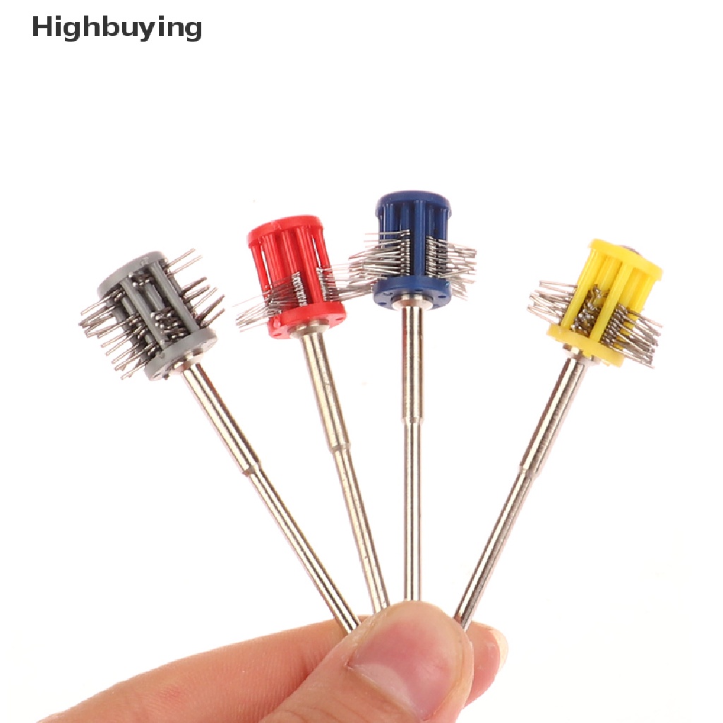 Hbid Profesional Texturning Brushes Polishing Grit Mounted Matt Wire Brush Jewelry Brush Dengan Handle DIY Membuat Perhiasan Alat Glory