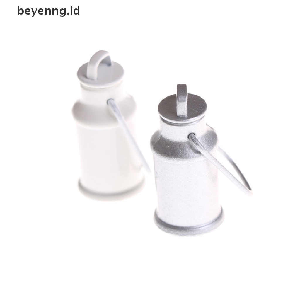 Beyen1:12 Toples Susu Miniatur Rumah Boneka Barel Dengan Tutup Kitchen Milk Can Bucket ID