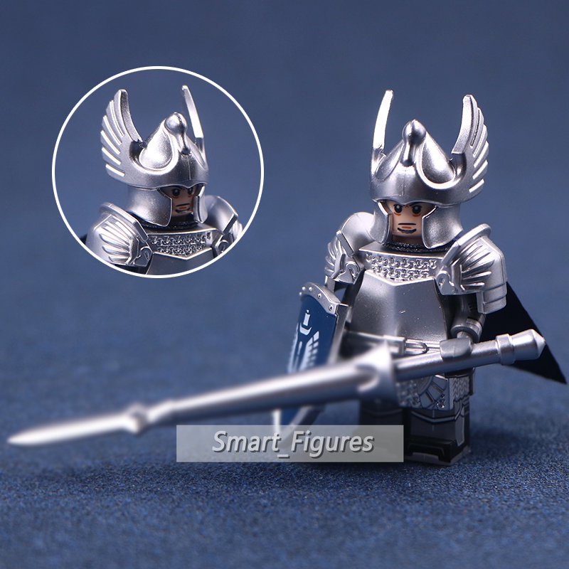 Lord of The Rings Minifigure Swan Knights Phalanx Commander Spear Guard Pedang Penjaga Boneka Mini Rakitan Blok Bangunan Mainan