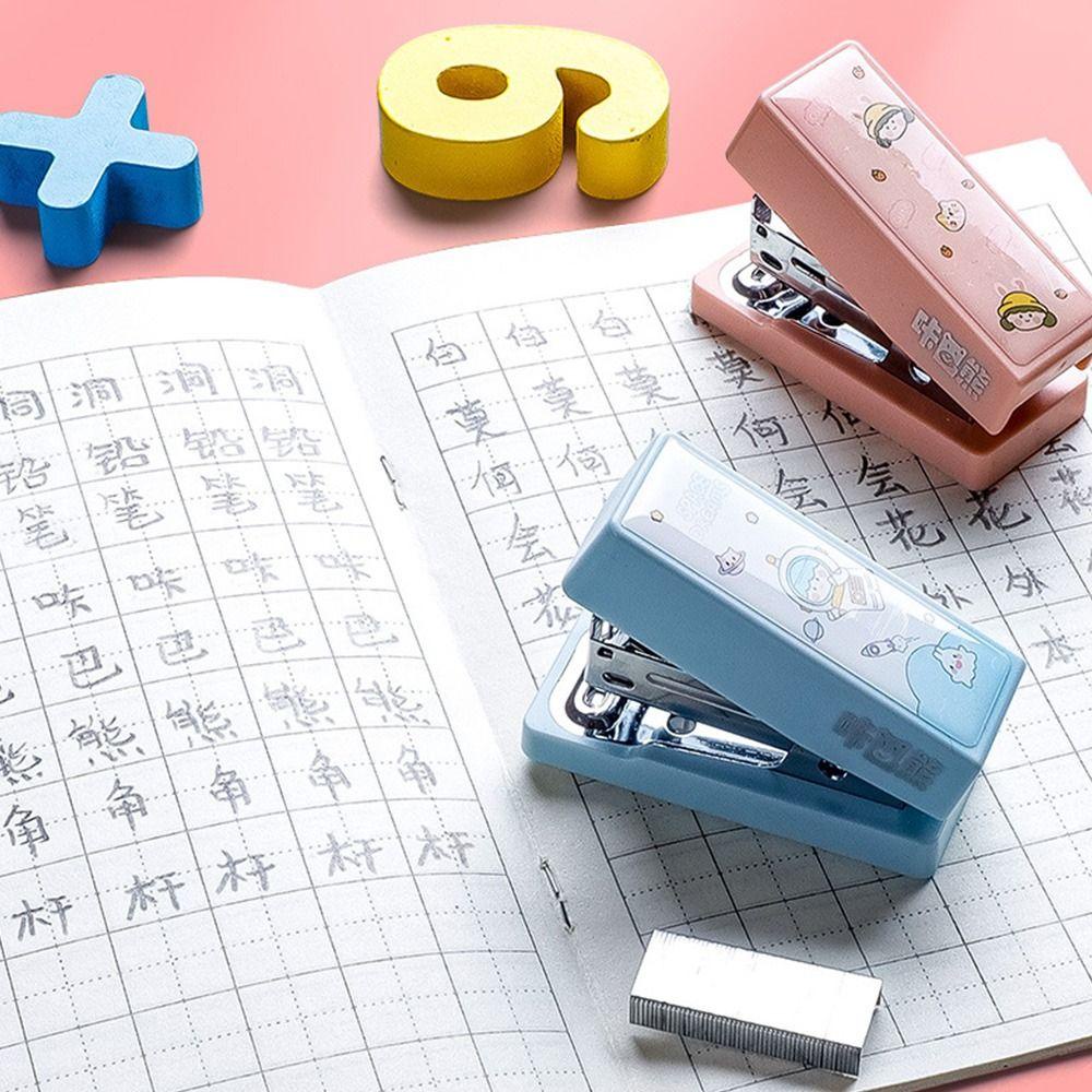 R-flower 2set Mini Stapler Metal Alat Tulis Kreatif Dengan 400PCS Staples