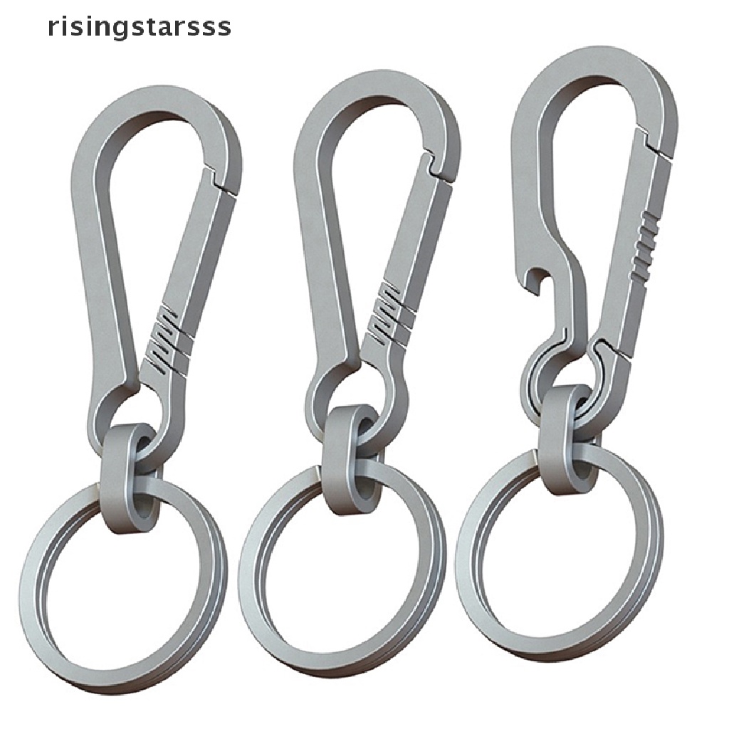 Rsid Span-Gesper Titanium Baru Alat Luar Ruangan Titanium Alloy Gantungan Kunci Tiranium Gesper Key Ring Jelly