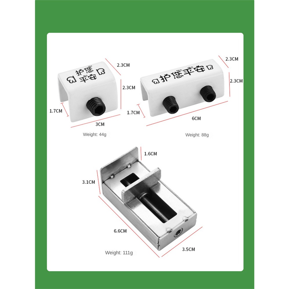 ღ Dapat Disesuaikan Window Lock Stopper Non Pukulan Keselamatan Anak Kunci Sliding Pintu Windows Pembatas Anti-Theft Door Perlindungan Kunci alat Rumah Tangga Kunci