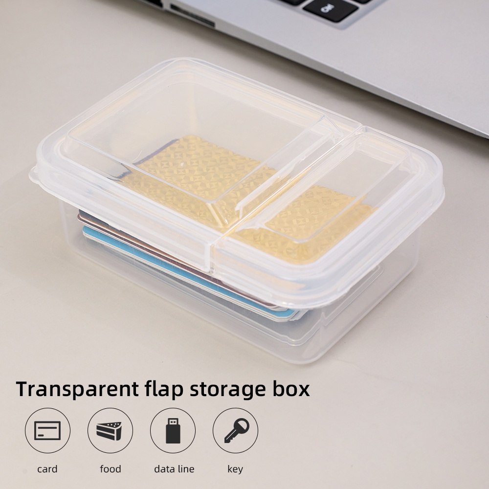 Transparan Clamshell Card Film Goo Card Piece Special Storage box/Keranjang Penyimpanan Brush Makeup Mini/Wadah Finishing Desktop Perhiasan &amp; Alat Tulis &amp; Sundry/Travel Organizer