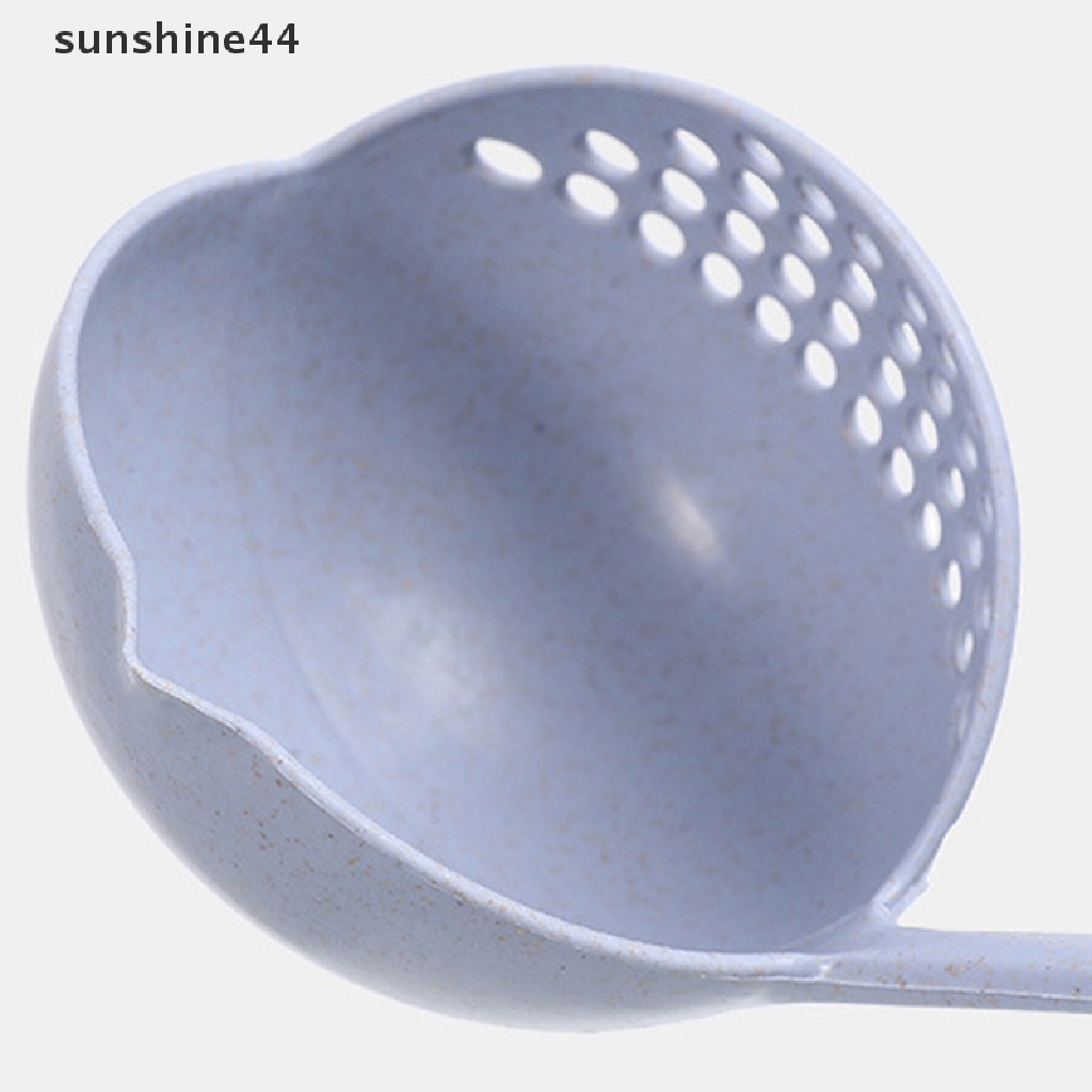 Sunshine Sendok Sup Gagang Panjang 2in1 Sendok Slotted Home Strainer Cooking Colander Kitchen Scoop Aksesoris Dapur Plastik ID