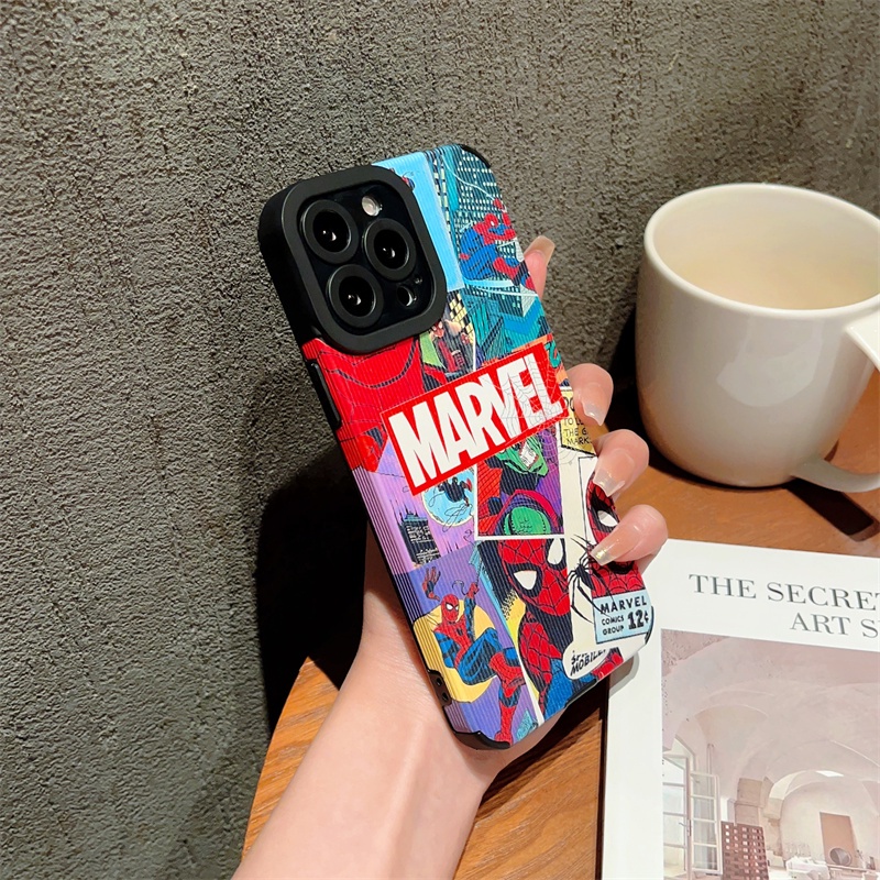 IPHONE Casing Ponsel TPU Fleksibel Dengan Motif Kartun Spiderman Untuk Iphone14 Pro 14 Pro Max11 12 13/6 /7/8plus/Xs Max