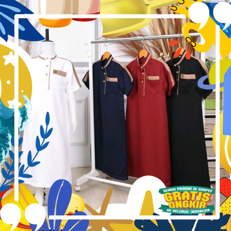 Tebel ok / GAMIS ANAK LAKI-LAKI LENGAN PENDEK USIA 1-14 TAHUN/JUBAH ANAK LAKI-LAKI LENGAN PENDEK/Baj