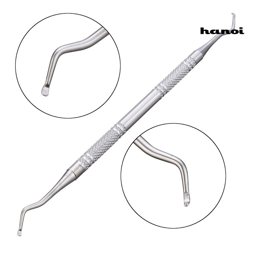 Hi * Stainless Steel Double Ended Toe Nail Lifter Correction Pedicure Alat Koreksi Pengangkat Kuku Kaki Ke Dalam