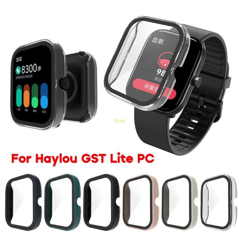 Btsg Tempered-Glass Film+Case Pelindung Layar Full Cover Cakupan Hard PC Frame Anti Gores-Shell Watch Housing Untuk GST